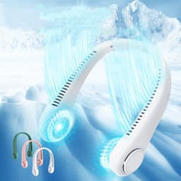 image-Rechargeable Neck Fan Hands Free USB Mini Fan Traveling Outdoor Sports Fans Portable Lazy Bladeless Hanging Neck Fan