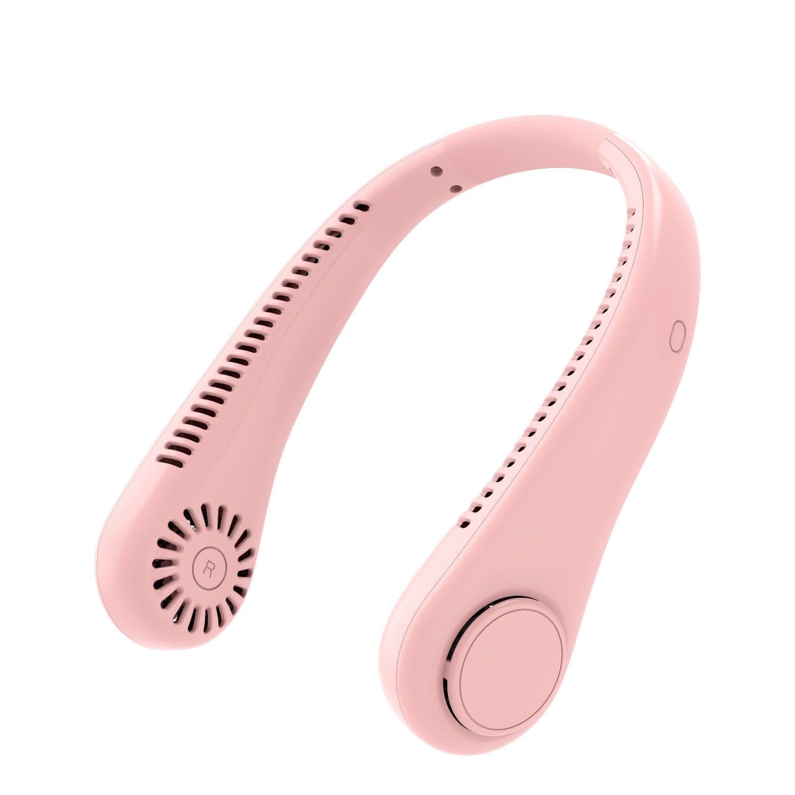 image-Rechargeable Neck Fan Hands Free USB Mini Fan Traveling Outdoor Sports Fans Portable Lazy Bladeless Hanging Neck Fan