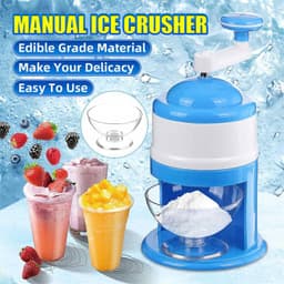 image-Portable Manual Ice Crushers Hand Crank Ice Shaver Shave Ice Machine Smoothie Maker Household Kitchen Bar Ice Blender Drink Tool Summer Gadgets
