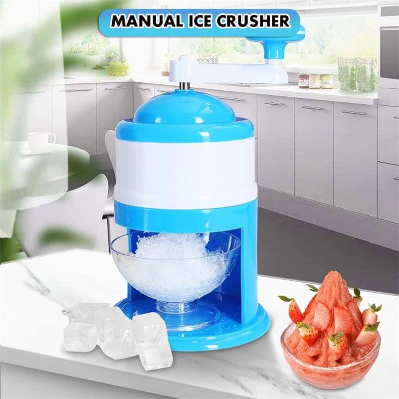 image-Portable Manual Ice Crushers Hand Crank Ice Shaver Shave Ice Machine Smoothie Maker Household Kitchen Bar Ice Blender Drink Tool Summer Gadgets