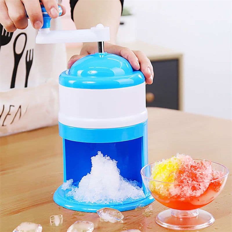 image-Portable Manual Ice Crushers Hand Crank Ice Shaver Shave Ice Machine Smoothie Maker Household Kitchen Bar Ice Blender Drink Tool Summer Gadgets