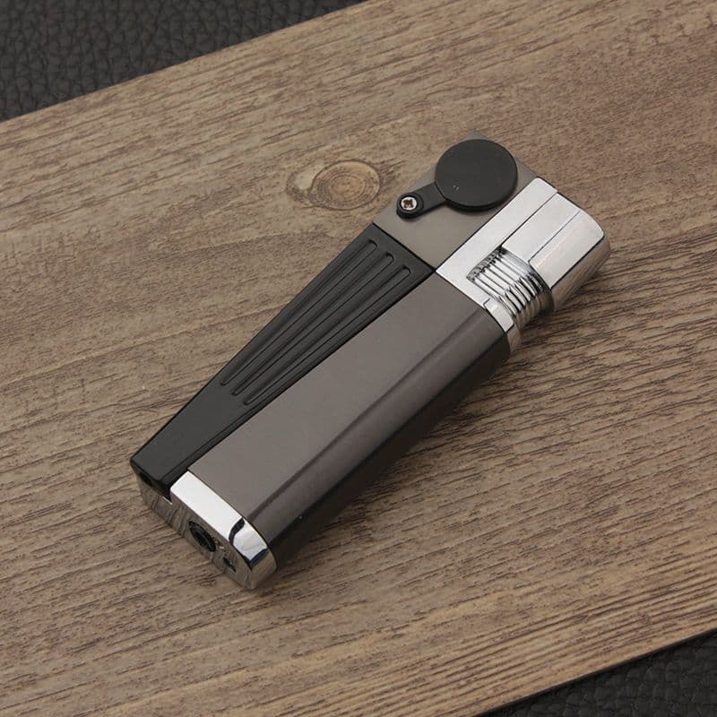 image-Encendedor Pipe Lighter Creative Foldable Metal Lighter Pipe Combination Portable Folding Pipe Lighter Smoking Men's Smoking Gadget