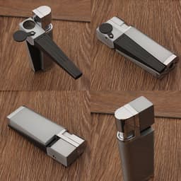 image-Encendedor Pipe Lighter Creative Foldable Metal Lighter Pipe Combination Portable Folding Pipe Lighter Smoking Men's Smoking Gadget