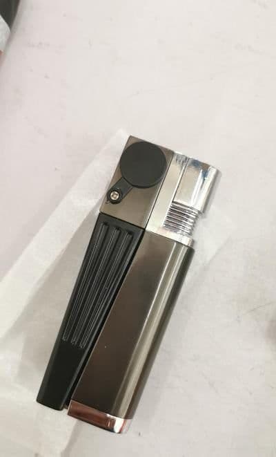 image-Encendedor Pipe Lighter Creative Foldable Metal Lighter Pipe Combination Portable Folding Pipe Lighter Smoking Men's Smoking Gadget