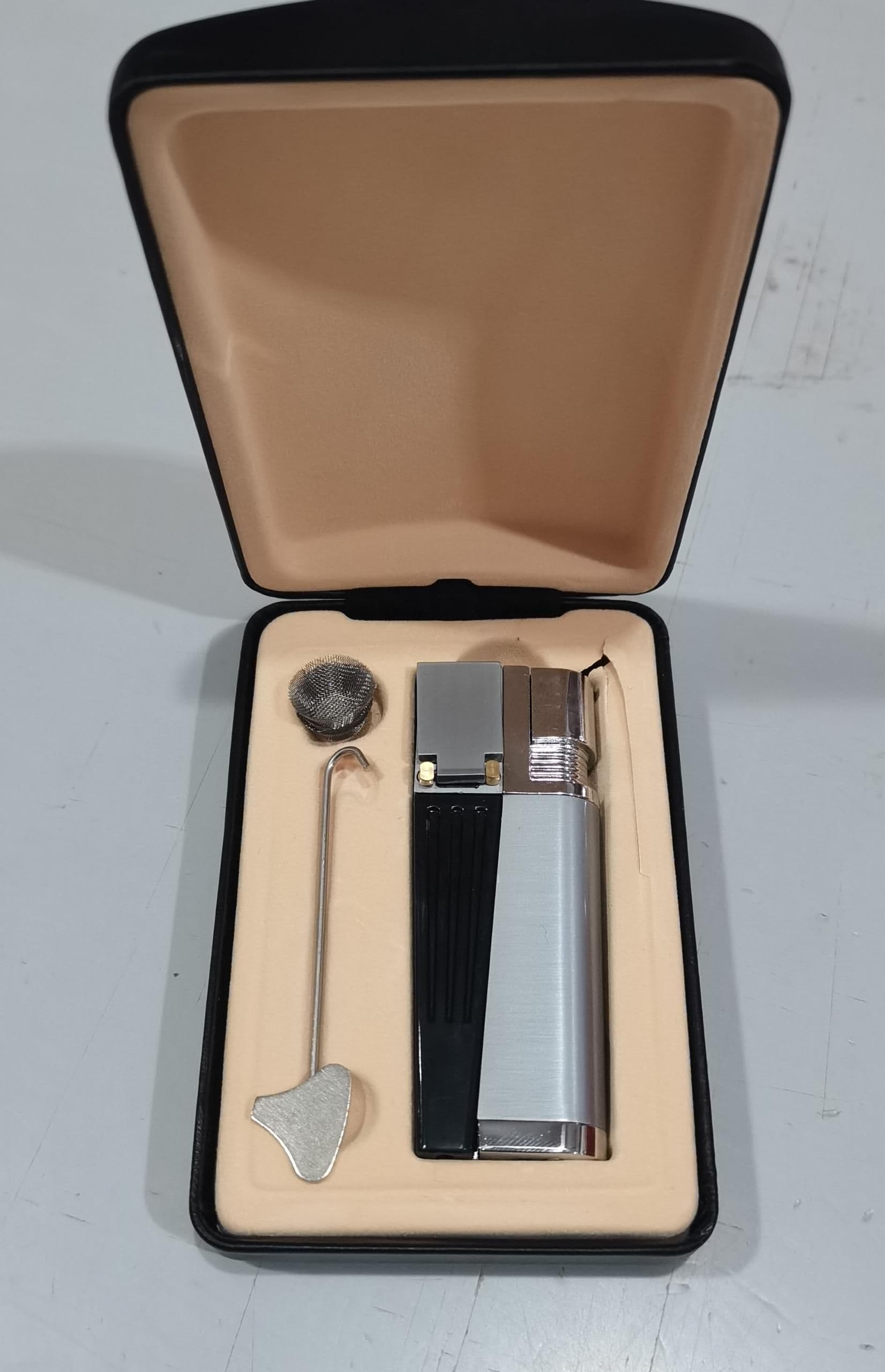image-Encendedor Pipe Lighter Creative Foldable Metal Lighter Pipe Combination Portable Folding Pipe Lighter Smoking Men's Smoking Gadget