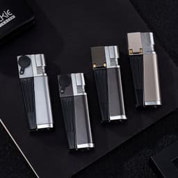 image-Encendedor Pipe Lighter Creative Foldable Metal Lighter Pipe Combination Portable Folding Pipe Lighter Smoking Men's Smoking Gadget