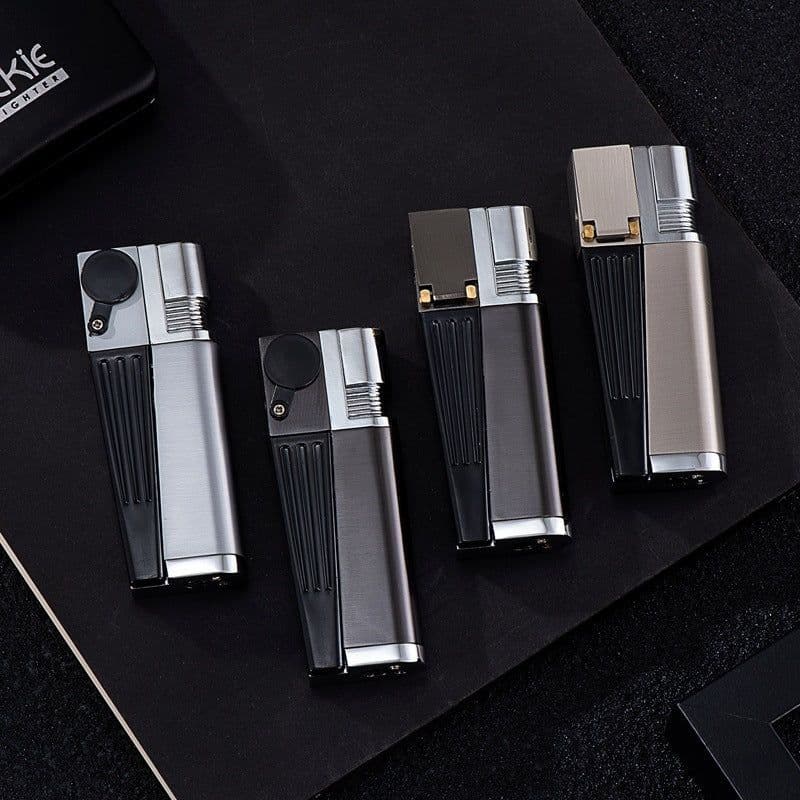 image-Encendedor Pipe Lighter Creative Foldable Metal Lighter Pipe Combination Portable Folding Pipe Lighter Smoking Men's Smoking Gadget