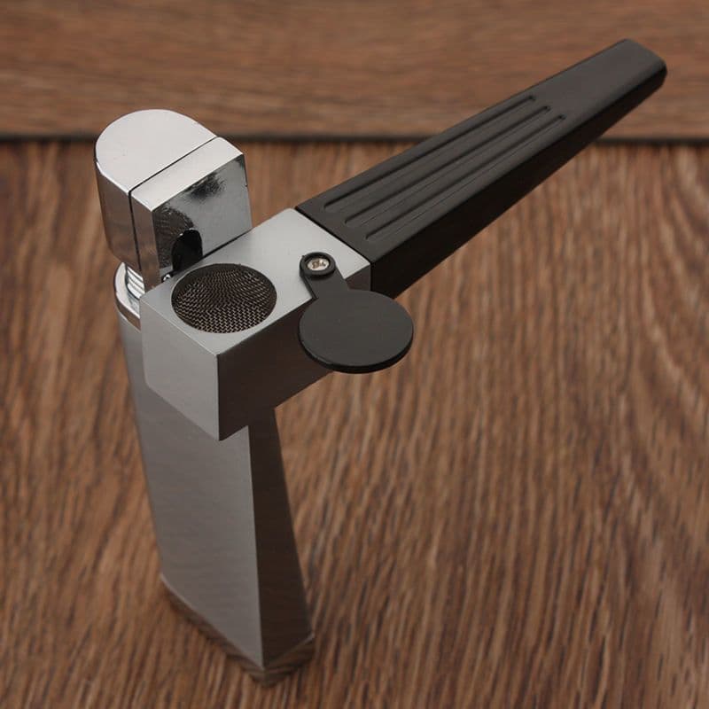 image-Encendedor Pipe Lighter Creative Foldable Metal Lighter Pipe Combination Portable Folding Pipe Lighter Smoking Men's Smoking Gadget