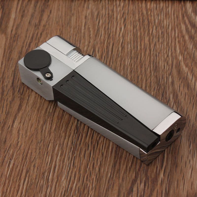 image-Encendedor Pipe Lighter Creative Foldable Metal Lighter Pipe Combination Portable Folding Pipe Lighter Smoking Men's Smoking Gadget
