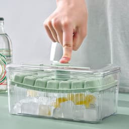image-Kitchen Ice Cube Tray Press Type Ice Ball Maker Fast Press Silicone Food Grade Ice Mould Bucket For Whiskey Iced Coffee