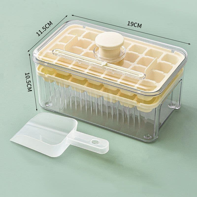 image-Kitchen Ice Cube Tray Press Type Ice Ball Maker Fast Press Silicone Food Grade Ice Mould Bucket For Whiskey Iced Coffee