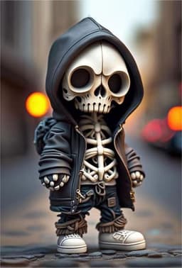 image-Halloween Cool Skeleton Figurines Halloween Skeleton Doll Resin Ornament Home Decor