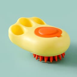 image-Durable Cat Paw Bath Brush Fine Foaming Labor-saving Cartoon Shape Pet Dog Cat Pet Hair Grooming Brush Reusable Dog Hair Comb Pet Products