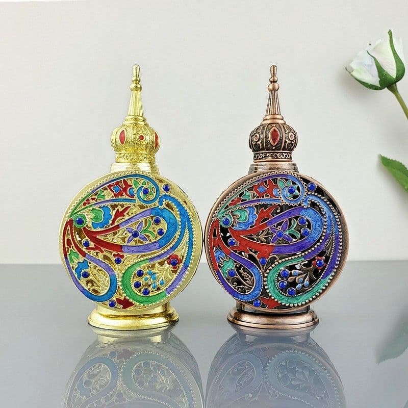image-Vintage Perfume Glass Bottle Embroidery