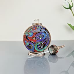 image-Vintage Perfume Glass Bottle Embroidery
