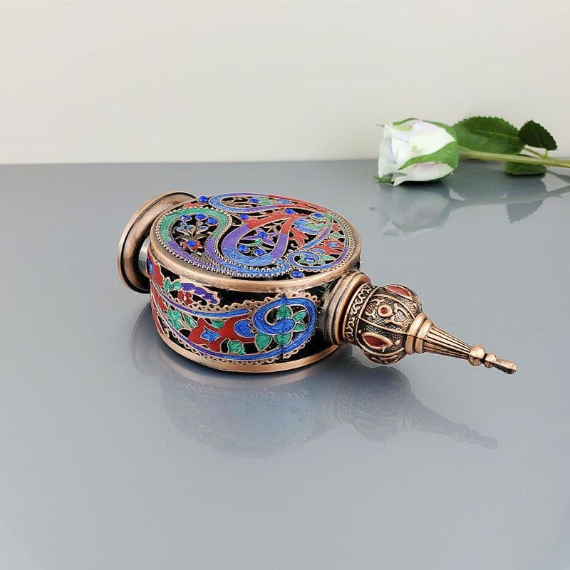 image-Vintage Perfume Glass Bottle Embroidery