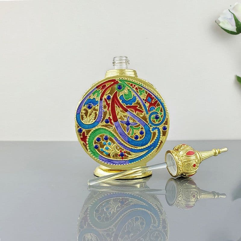 image-Vintage Perfume Glass Bottle Embroidery