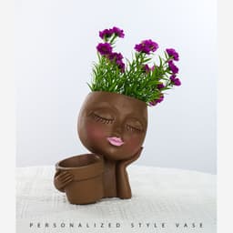 image-Gardening Succulent Resin Flowerpot Desktop Creativity Pairs Flower Pot