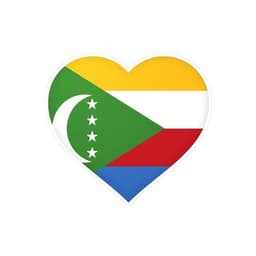 image-Flag of the Comoros heart sticker in several sizes