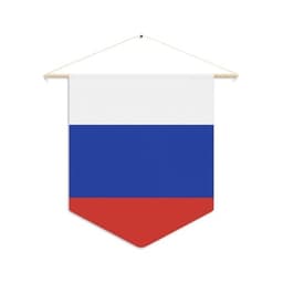 image-Flag of Russia Hanging Polyester Pennant