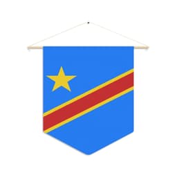 image-Pennant Flag of the Democratic Republic of the Congo to be hung in