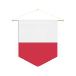 image-Flag of Poland pennant to hang in polyester