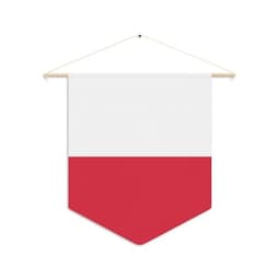 image-Flag of Poland pennant to hang in polyester
