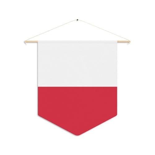 image-Flag of Poland pennant to hang in polyester