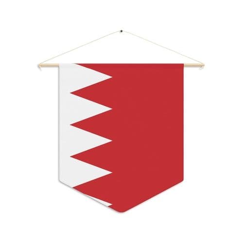 image-Bahrain flag pennant to hang in polyester