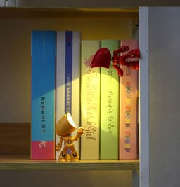 image-Cute LED Hero Table Lamp Mini Portable Cool Mecha Cute Robot Night Light Bedroom Home Decoration Kids Boys Gifts