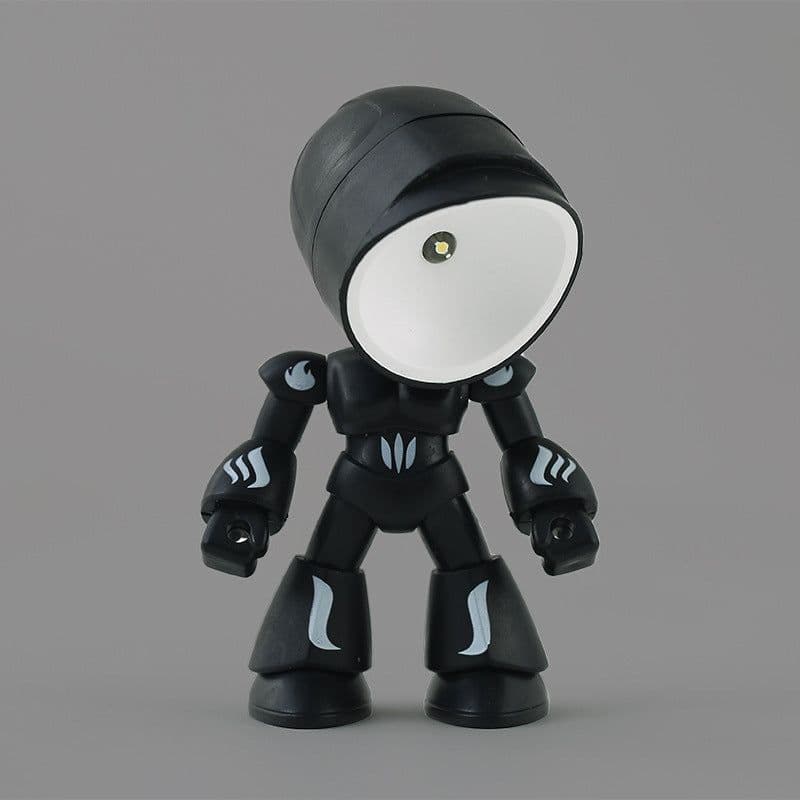 image-Cute LED Hero Table Lamp Mini Portable Cool Mecha Cute Robot Night Light Bedroom Home Decoration Kids Boys Gifts