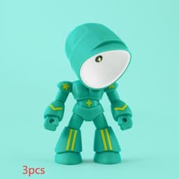 image-Cute LED Hero Table Lamp Mini Portable Cool Mecha Cute Robot Night Light Bedroom Home Decoration Kids Boys Gifts