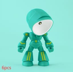 image-Cute LED Hero Table Lamp Mini Portable Cool Mecha Cute Robot Night Light Bedroom Home Decoration Kids Boys Gifts