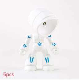 image-Cute LED Hero Table Lamp Mini Portable Cool Mecha Cute Robot Night Light Bedroom Home Decoration Kids Boys Gifts