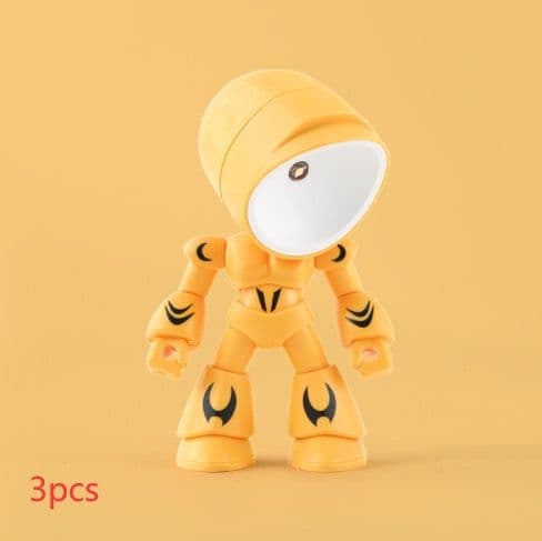 image-Cute LED Hero Table Lamp Mini Portable Cool Mecha Cute Robot Night Light Bedroom Home Decoration Kids Boys Gifts