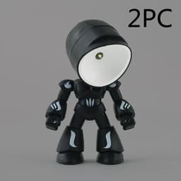 image-Cute LED Hero Table Lamp Mini Portable Cool Mecha Cute Robot Night Light Bedroom Home Decoration Kids Boys Gifts