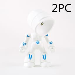 image-Cute LED Hero Table Lamp Mini Portable Cool Mecha Cute Robot Night Light Bedroom Home Decoration Kids Boys Gifts