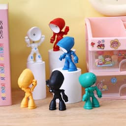 image-Cute LED Hero Table Lamp Mini Portable Cool Mecha Cute Robot Night Light Bedroom Home Decoration Kids Boys Gifts