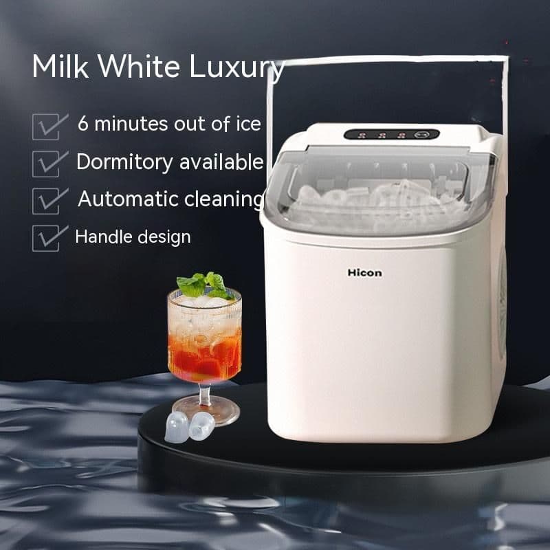 image-Household Small Ice Maker Milk Tea Shop Manual Water Filling