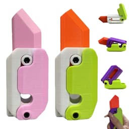 image-3D Printing Gravity Cub Jumping Small Radish Knife Mini Model Student Prize Pendant Decompression Toy For Children Gift