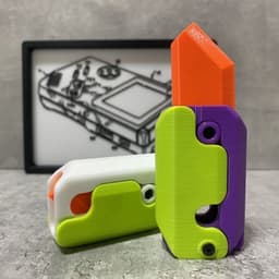 image-3D Printing Gravity Cub Jumping Small Radish Knife Mini Model Student Prize Pendant Decompression Toy For Children Gift
