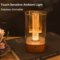 image-New LED Touch Atmosphere Light USB Charging Eye Protection Bedside Bedroom Lamp Bar Restaurant Garden Decoration Night Light Home Decor