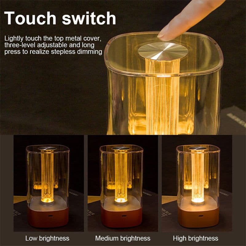 image-New LED Touch Atmosphere Light USB Charging Eye Protection Bedside Bedroom Lamp Bar Restaurant Garden Decoration Night Light Home Decor