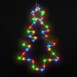 image-Wrought Iron Christmas Tree Shaped Lantern Festival LED Christmas Garland String Lights Fairy Curtain Light For Home Party Decororatios