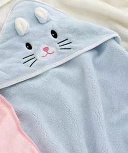image-Coral Fleece Three-dimensional Cartoon Bath Towel Children Hoodie Cloak