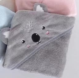 image-Coral Fleece Three-dimensional Cartoon Bath Towel Children Hoodie Cloak