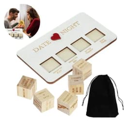 image-Wooden Date Night Dice Wooden Date Night Ideas Game Dice Romantic Couple Date Night Game Action Decision Dice Games For Couple