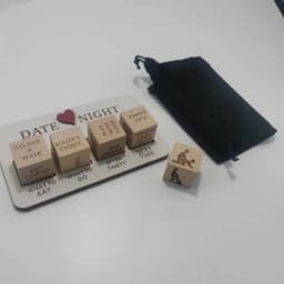 image-Wooden Date Night Dice Wooden Date Night Ideas Game Dice Romantic Couple Date Night Game Action Decision Dice Games For Couple