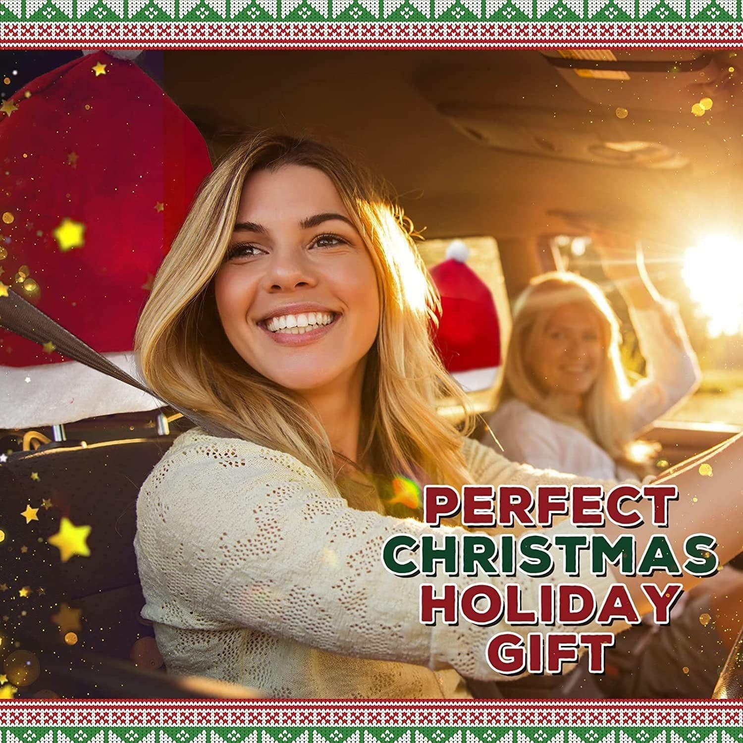 image-Christmas Car Chair Covers Christmas Day Decorations