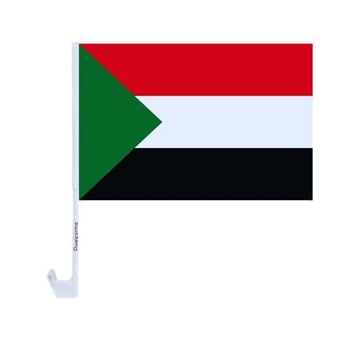 image-Sudan Car Flag Made of Polyester